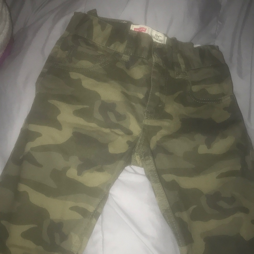 Levi camouflage straight leg pants unisex #514